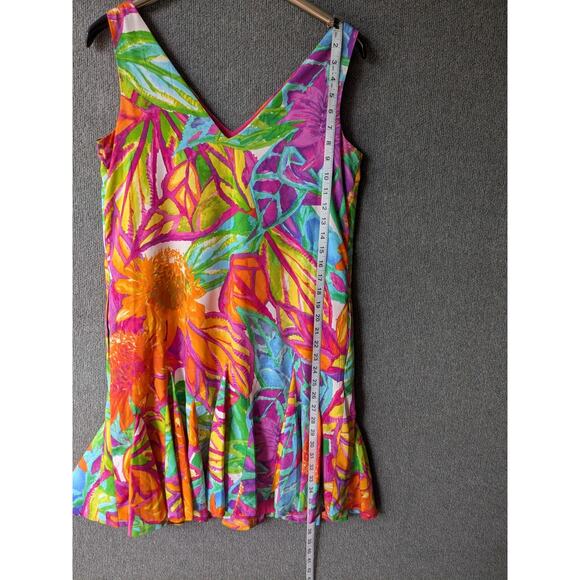 LRL Ralph Lauren Dress Womens 10 Colorful A Line Pockets Church Party Cruise - Picture 7 of 11